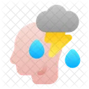 Depression Storm Head Icon