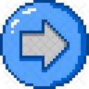 Derechaizquierda Circulo Pixel Art Icon