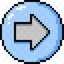 Derechaizquierda Circulo Pixel Art Icon