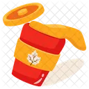 Derrame De Cafe Cafeina Bebida Icono