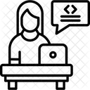 Desarrollador Backend Frontend Icono