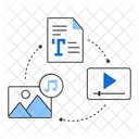 Desarrollo De Contenidos Contenidos Digitales Contenidos Multimedia Icono