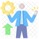 Desarrollo De Habilidades Fuerte Progreso Icono