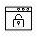 Desbloqueo Del Navegador Seguridad De Internet Desbloqueo Icono