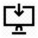 Descarga De Computadora Descarga De Datos Descarga En Linea Icono