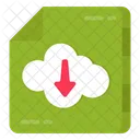 Descarga De Archivos En La Nube Descarga De Datos Almacenamiento En La Nube Icono