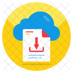 Descarga de archivos en la nube  Icono