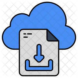 Descarga de archivos en la nube  Icono