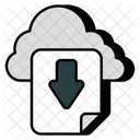 Descarga de archivos en la nube  Icono