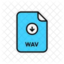 Descarga De Audio Wav Icono