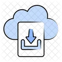 Descarga de archivos en la nube  Icono