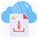 Descarga De Archivos En La Nube Descarga De Datos Almacenamiento En La Nube Icono