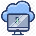 Descarga De Datos En La Nube Computacion En La Nube Alojamiento En La Nube Icon