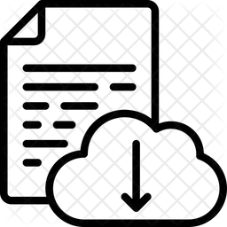 Descarga de documentos en la nube  Icono