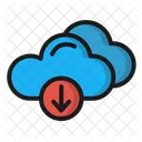 Descarga en la nube  Icono