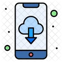Descarga En La Nube Descarga En Linea Descarga De Aplicaciones Icono