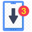 Descarga Movil Descarga De Datos Descarga En Linea Icon