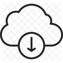 Descarga En La Nube Red En La Nube Uso Compartido De La Nube Icono