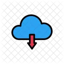 Descarga en la nube  Icono