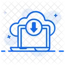 Descarga En La Nube Descarga En Linea Descarga De Datos Icono
