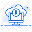 Descarga En La Nube Descarga En Linea Descarga De Datos Icono