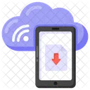 Datos En La Nube Descarga En La Nube Movil En La Nube Icono