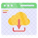 Descarga En La Nube Descarga En Linea Descarga De Datos Icono