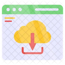 Descarga en la nube  Icono