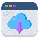 Descarga en la nube  Icono