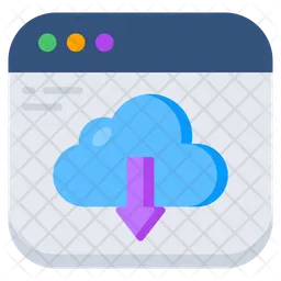 Descarga en la nube  Icono