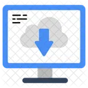 Descarga En La Nube Descarga En Linea Descarga De Datos Icono
