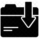 Carpeta De Descarga Descarga De Archivos Almacenamiento De Datos Icono