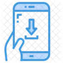 Descargar Flecha Hacia Abajo Telefono Inteligente Icono