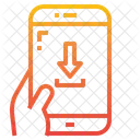 Descargar Flecha Hacia Abajo Telefono Inteligente Icono