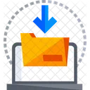 Descargar Archivo Almacenamiento De Datos Computadora Portatil Icono