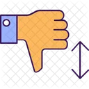 Descender Bajar Pulgar Hacia Abajo Icono