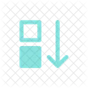Descendente Mover Capa Icono