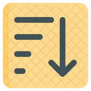 Descender Descargar Ordenar Icono