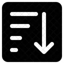 Descender Descargar Ordenar Icono