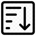 Descender Descargar Ordenar Icono