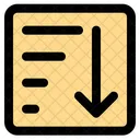 Descender Descargar Ordenar Icono