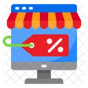 Desconto Em Compras On Line Oferta De Compras On Line Desconto On Line Ícone