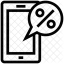 Porcentagem De Celular Bolha De Porcentagem Porcentagem De Telefone Ícone