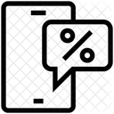 Porcentagem De Celular Bolha De Porcentagem Porcentagem De Telefone Ícone