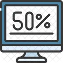 Desconto on-line de 50%  Ícone