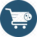 Descuento Con Carrito Porcentaje Con Carrito Compra Online Icon