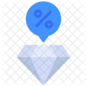 Descuento de diamantes  Icono