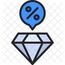 Descuento de diamantes  Icono