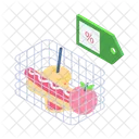 Compra De Alimentos Descuento Venta Icono