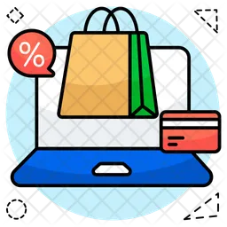 Descuento de compras en línea  Icono